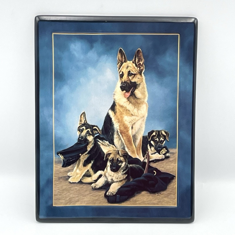 Vintage 2001 Bradford Exchange The Rookies German Shepherd Plate Linda Picken